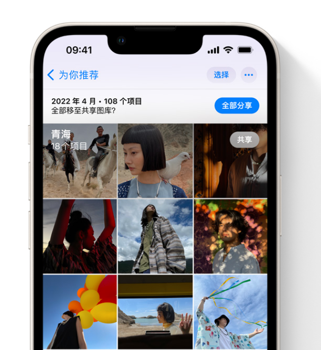 托克托苹果维修网点分享在 iPhone 上使用共享图库 